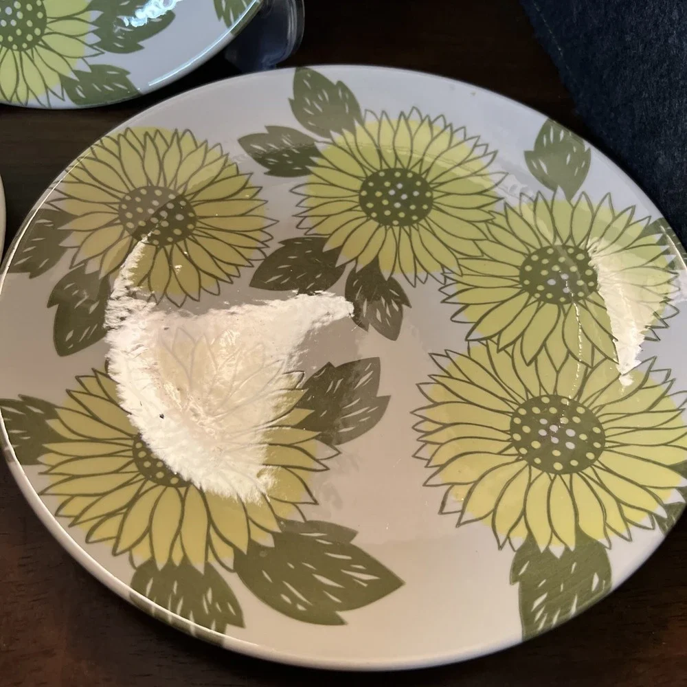 Vintage Royal China Sunflower Pattern Set Of 4 Dinner Plates 10 1/4‎ In
